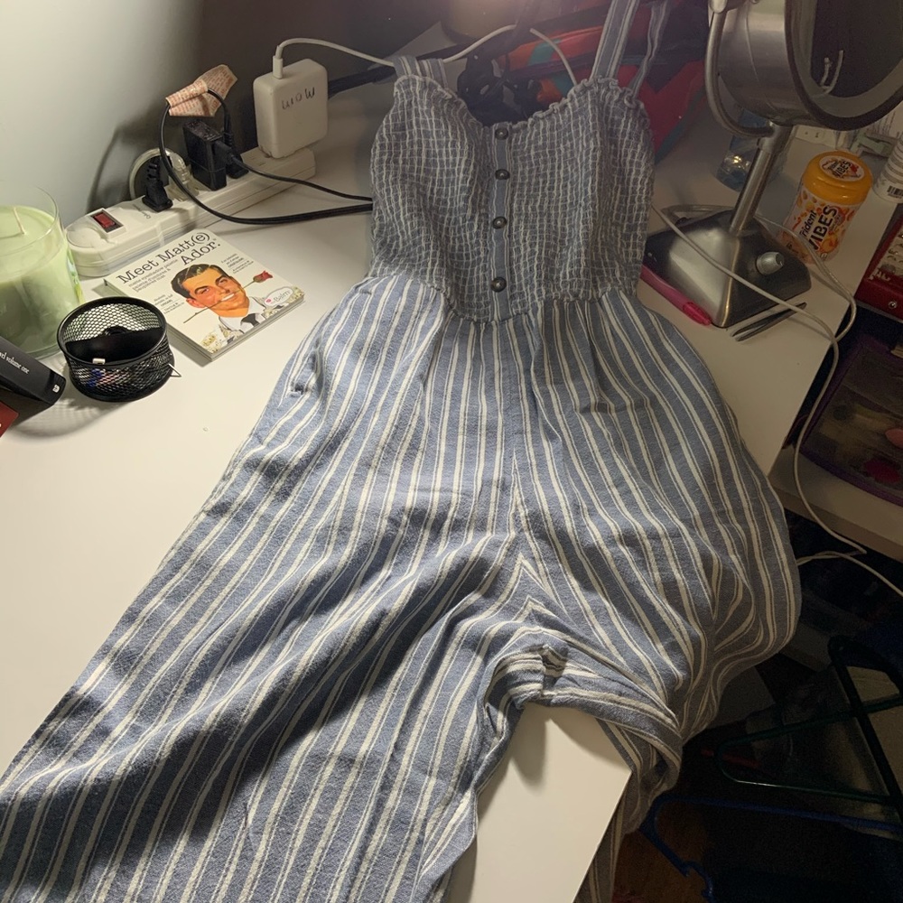 hollister striped romper jumper